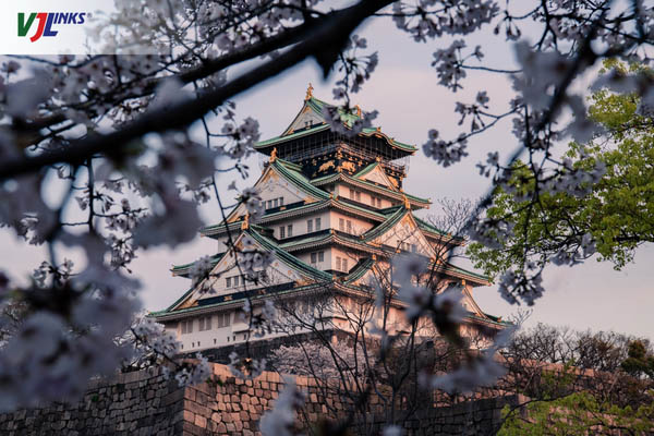 Địa điểm du lịch Nhật Bản lâu đài Osaka