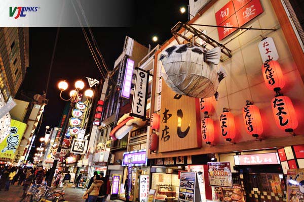 Khu phố ẩm thực sầm uất, nhộn nhịp Dotonbori – Osaka