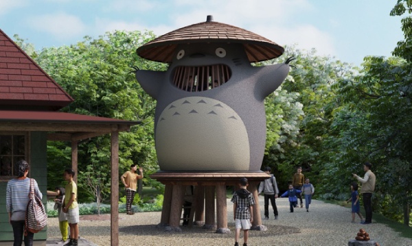 Tượng Totoro khổng lồ trong khuôn viên bảo tàng 