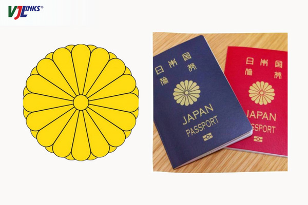 Biểu tượng hoa cúc được dùng làm quốc huy của Nhật Bản