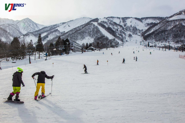Trải nghiệm trượt tuyết khi du lịch Nhật Bản mùa đông
