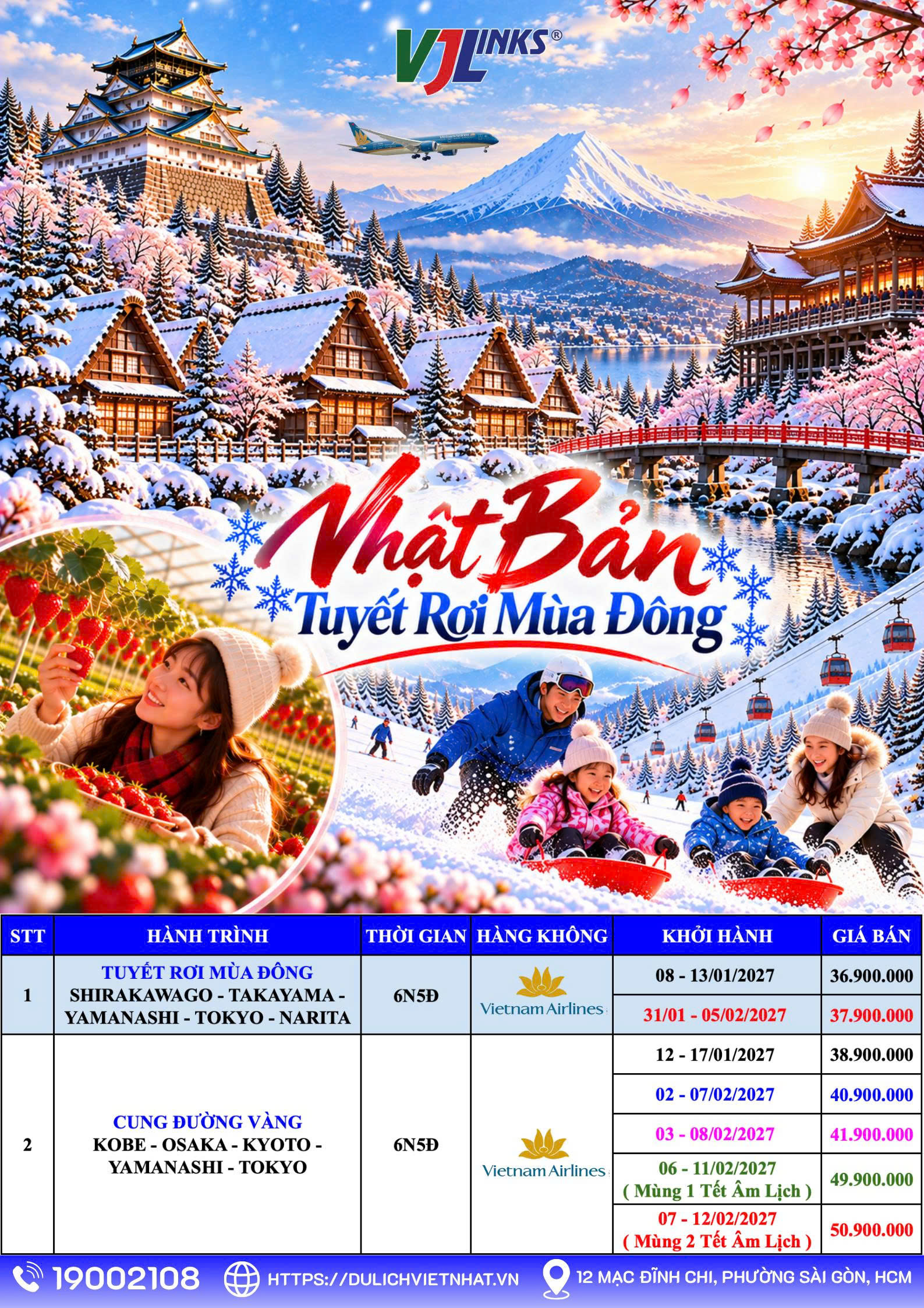 tour nhật mùa đông